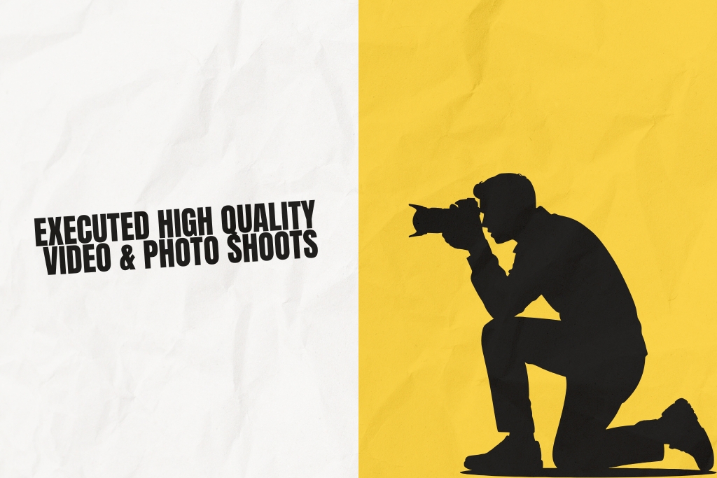 executed high quality video & photo shoots